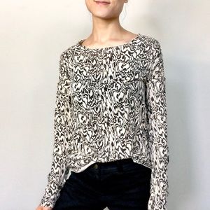 Raquel Allegra abstract swirls knit top